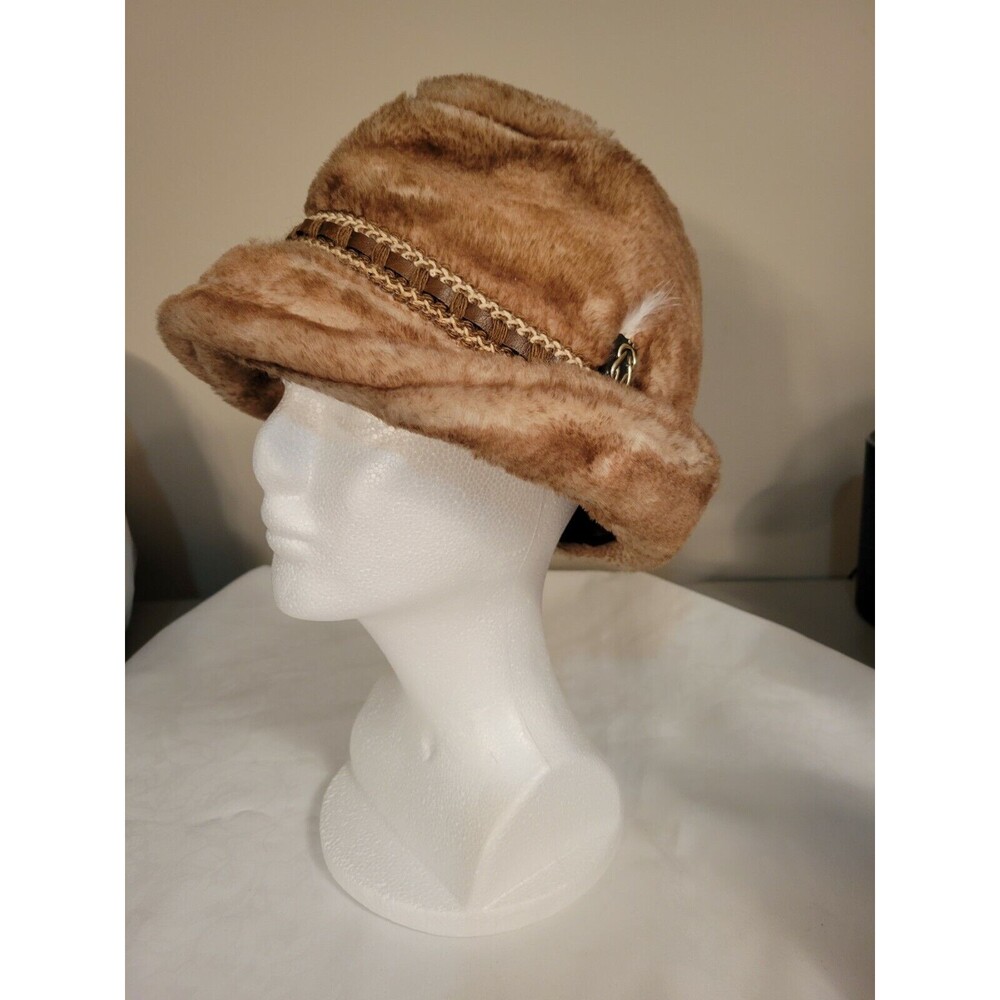 Vintage 60s Stetson Fedora Faux Fur Size Small